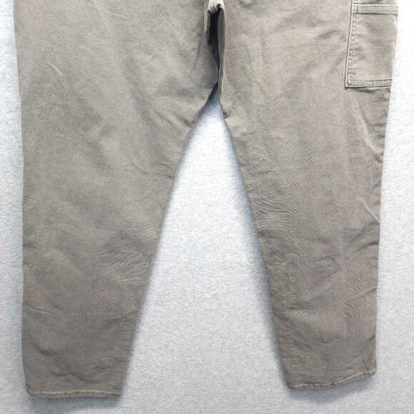 Abercrombie & Fitch Heavy Canvas Carpenter Pants Mens 34x34 Cotton Workwear - Picture 7 of 15